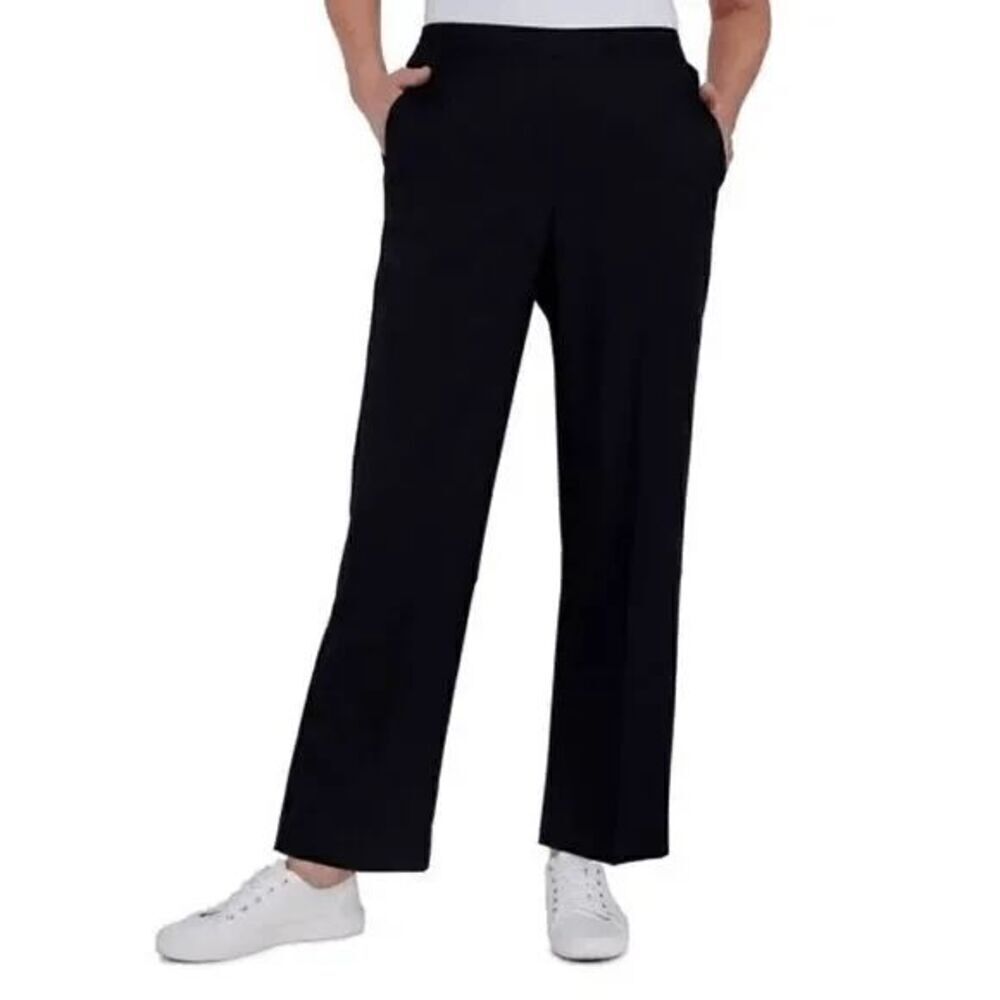 Alfred Dunner Women's Proportioned Short Studio Pants Black 12